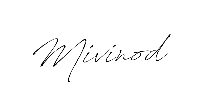 Antro_Vectra is a professional signature style that is perfect for those who want to add a touch of class to their signature. It is also a great choice for those who want to make their signature more unique. Get Mivinod name to fancy signature for free. Mivinod signature style 6 images and pictures png