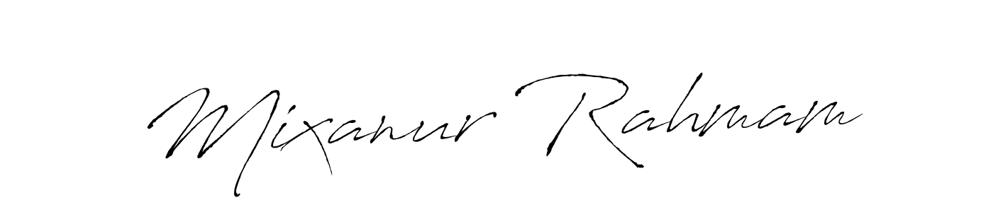 Use a signature maker to create a handwritten signature online. With this signature software, you can design (Antro_Vectra) your own signature for name Mixanur Rahmam. Mixanur Rahmam signature style 6 images and pictures png