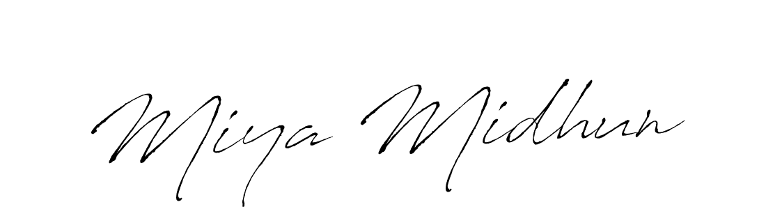 Also we have Miya Midhun name is the best signature style. Create professional handwritten signature collection using Antro_Vectra autograph style. Miya Midhun signature style 6 images and pictures png