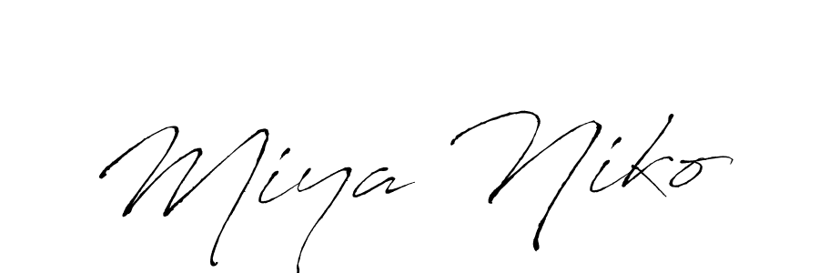 Make a beautiful signature design for name Miya Niko. With this signature (Antro_Vectra) style, you can create a handwritten signature for free. Miya Niko signature style 6 images and pictures png