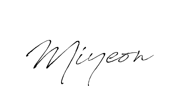 Design your own signature with our free online signature maker. With this signature software, you can create a handwritten (Antro_Vectra) signature for name Miyeon. Miyeon signature style 6 images and pictures png