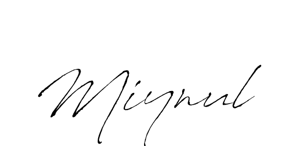 Use a signature maker to create a handwritten signature online. With this signature software, you can design (Antro_Vectra) your own signature for name Miynul. Miynul signature style 6 images and pictures png
