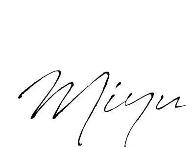 Use a signature maker to create a handwritten signature online. With this signature software, you can design (Antro_Vectra) your own signature for name Miyu. Miyu signature style 6 images and pictures png