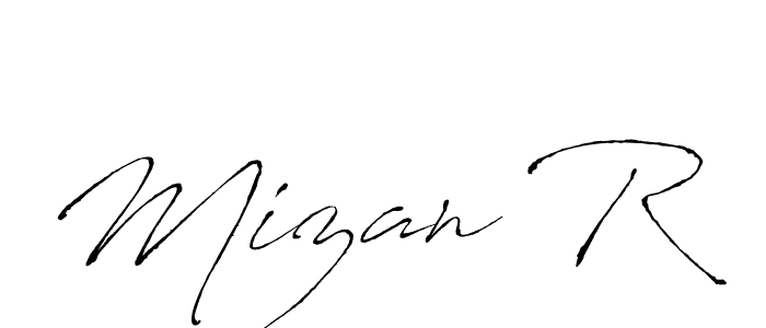 Also You can easily find your signature by using the search form. We will create Mizan R name handwritten signature images for you free of cost using Antro_Vectra sign style. Mizan R signature style 6 images and pictures png