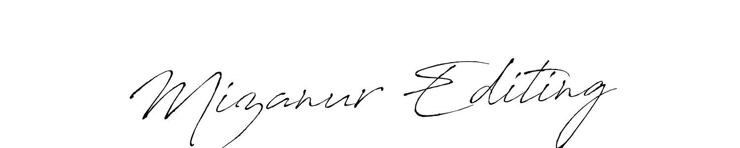 Similarly Antro_Vectra is the best handwritten signature design. Signature creator online .You can use it as an online autograph creator for name Mizanur Editing. Mizanur Editing signature style 6 images and pictures png