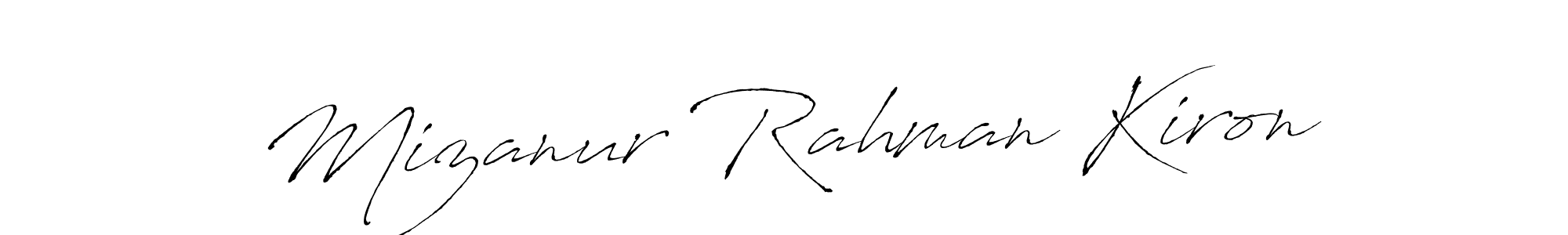 You should practise on your own different ways (Antro_Vectra) to write your name (Mizanur Rahman Kiron) in signature. don't let someone else do it for you. Mizanur Rahman Kiron signature style 6 images and pictures png