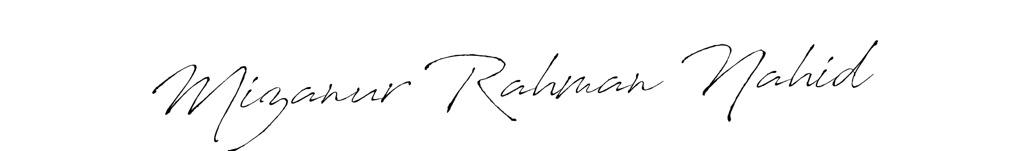Create a beautiful signature design for name Mizanur Rahman Nahid. With this signature (Antro_Vectra) fonts, you can make a handwritten signature for free. Mizanur Rahman Nahid signature style 6 images and pictures png