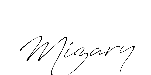 Make a beautiful signature design for name Mizary. With this signature (Antro_Vectra) style, you can create a handwritten signature for free. Mizary signature style 6 images and pictures png