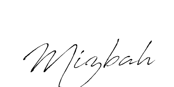 Make a beautiful signature design for name Mizbah. With this signature (Antro_Vectra) style, you can create a handwritten signature for free. Mizbah signature style 6 images and pictures png