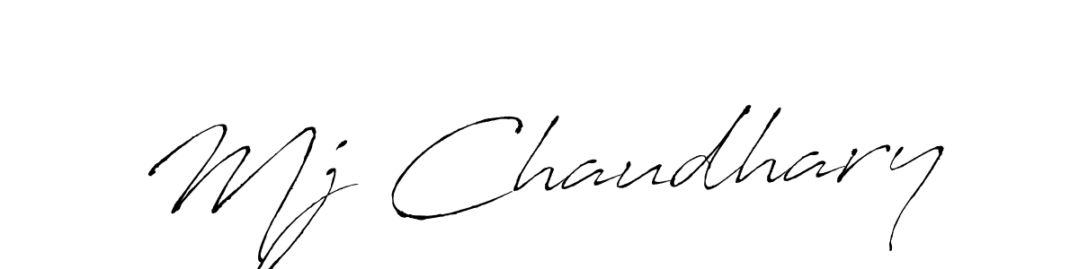 Make a beautiful signature design for name Mj Chaudhary. With this signature (Antro_Vectra) style, you can create a handwritten signature for free. Mj Chaudhary signature style 6 images and pictures png