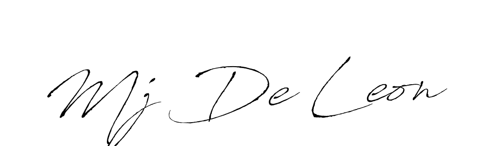 Also You can easily find your signature by using the search form. We will create Mj De Leon name handwritten signature images for you free of cost using Antro_Vectra sign style. Mj De Leon signature style 6 images and pictures png