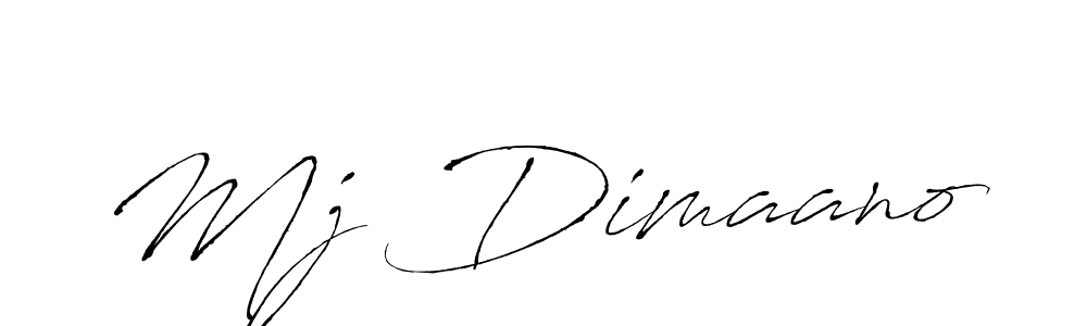 Make a beautiful signature design for name Mj Dimaano. With this signature (Antro_Vectra) style, you can create a handwritten signature for free. Mj Dimaano signature style 6 images and pictures png