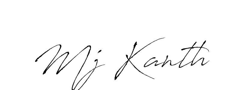 Mj Kanth stylish signature style. Best Handwritten Sign (Antro_Vectra) for my name. Handwritten Signature Collection Ideas for my name Mj Kanth. Mj Kanth signature style 6 images and pictures png