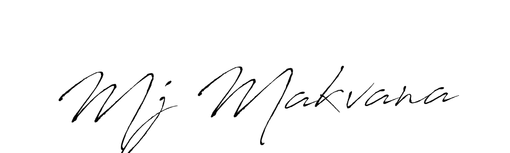 Design your own signature with our free online signature maker. With this signature software, you can create a handwritten (Antro_Vectra) signature for name Mj Makvana. Mj Makvana signature style 6 images and pictures png