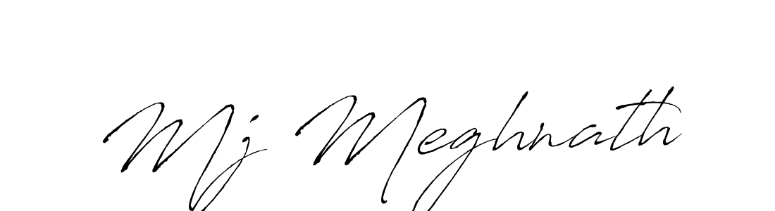 Mj Meghnath stylish signature style. Best Handwritten Sign (Antro_Vectra) for my name. Handwritten Signature Collection Ideas for my name Mj Meghnath. Mj Meghnath signature style 6 images and pictures png