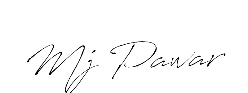 Mj Pawar stylish signature style. Best Handwritten Sign (Antro_Vectra) for my name. Handwritten Signature Collection Ideas for my name Mj Pawar. Mj Pawar signature style 6 images and pictures png
