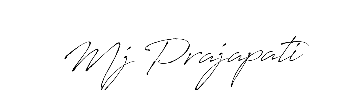 Create a beautiful signature design for name Mj Prajapati. With this signature (Antro_Vectra) fonts, you can make a handwritten signature for free. Mj Prajapati signature style 6 images and pictures png