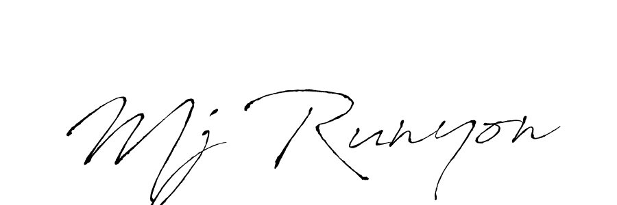 Similarly Antro_Vectra is the best handwritten signature design. Signature creator online .You can use it as an online autograph creator for name Mj Runyon. Mj Runyon signature style 6 images and pictures png