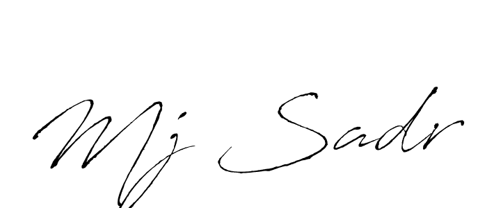 Also we have Mj Sadr name is the best signature style. Create professional handwritten signature collection using Antro_Vectra autograph style. Mj Sadr signature style 6 images and pictures png