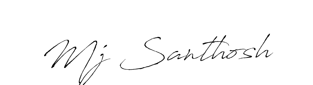 Antro_Vectra is a professional signature style that is perfect for those who want to add a touch of class to their signature. It is also a great choice for those who want to make their signature more unique. Get Mj Santhosh name to fancy signature for free. Mj Santhosh signature style 6 images and pictures png