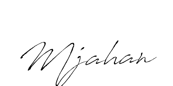 Make a beautiful signature design for name Mjahan. With this signature (Antro_Vectra) style, you can create a handwritten signature for free. Mjahan signature style 6 images and pictures png