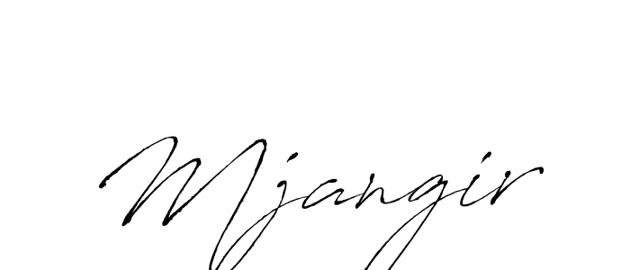 How to make Mjangir signature? Antro_Vectra is a professional autograph style. Create handwritten signature for Mjangir name. Mjangir signature style 6 images and pictures png