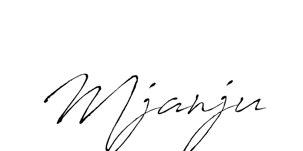 How to make Mjanju signature? Antro_Vectra is a professional autograph style. Create handwritten signature for Mjanju name. Mjanju signature style 6 images and pictures png