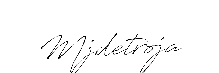 How to make Mjdetroja signature? Antro_Vectra is a professional autograph style. Create handwritten signature for Mjdetroja name. Mjdetroja signature style 6 images and pictures png