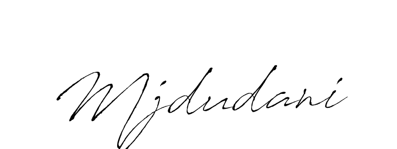 Create a beautiful signature design for name Mjdudani. With this signature (Antro_Vectra) fonts, you can make a handwritten signature for free. Mjdudani signature style 6 images and pictures png