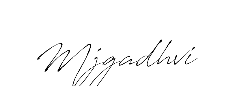 How to make Mjgadhvi name signature. Use Antro_Vectra style for creating short signs online. This is the latest handwritten sign. Mjgadhvi signature style 6 images and pictures png