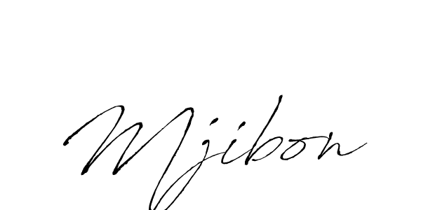 Make a beautiful signature design for name Mjibon. With this signature (Antro_Vectra) style, you can create a handwritten signature for free. Mjibon signature style 6 images and pictures png