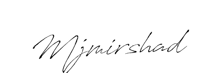 Use a signature maker to create a handwritten signature online. With this signature software, you can design (Antro_Vectra) your own signature for name Mjmirshad. Mjmirshad signature style 6 images and pictures png