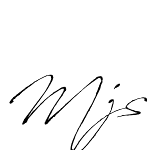 Use a signature maker to create a handwritten signature online. With this signature software, you can design (Antro_Vectra) your own signature for name Mjs. Mjs signature style 6 images and pictures png