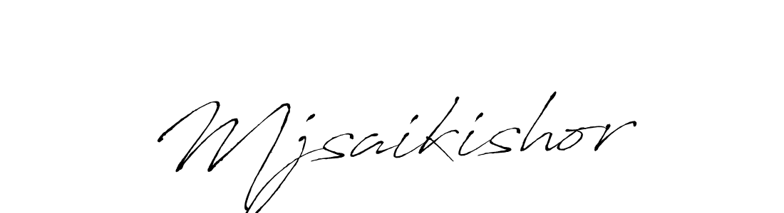 Design your own signature with our free online signature maker. With this signature software, you can create a handwritten (Antro_Vectra) signature for name Mjsaikishor. Mjsaikishor signature style 6 images and pictures png