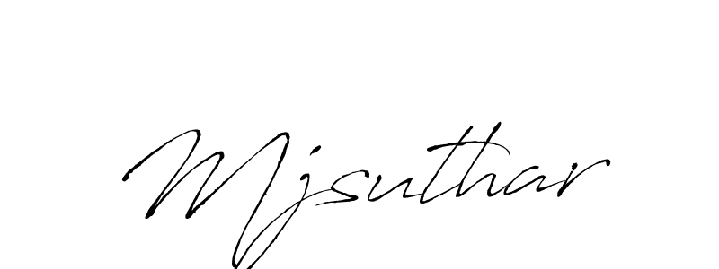 Make a beautiful signature design for name Mjsuthar. With this signature (Antro_Vectra) style, you can create a handwritten signature for free. Mjsuthar signature style 6 images and pictures png