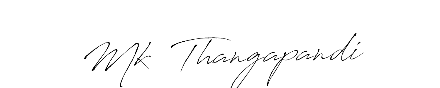 Similarly Antro_Vectra is the best handwritten signature design. Signature creator online .You can use it as an online autograph creator for name Mk  Thangapandi. Mk  Thangapandi signature style 6 images and pictures png