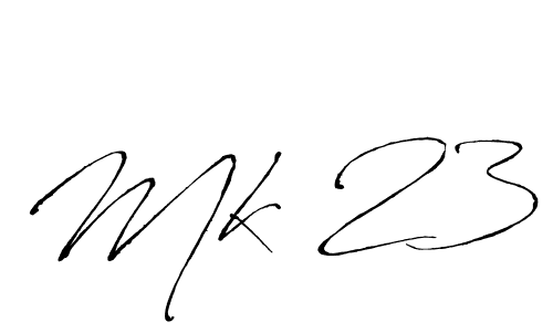 How to Draw Mk 23 signature style? Antro_Vectra is a latest design signature styles for name Mk 23. Mk 23 signature style 6 images and pictures png