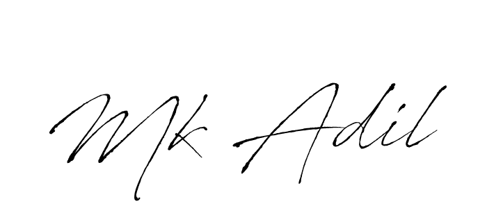 Mk Adil stylish signature style. Best Handwritten Sign (Antro_Vectra) for my name. Handwritten Signature Collection Ideas for my name Mk Adil. Mk Adil signature style 6 images and pictures png