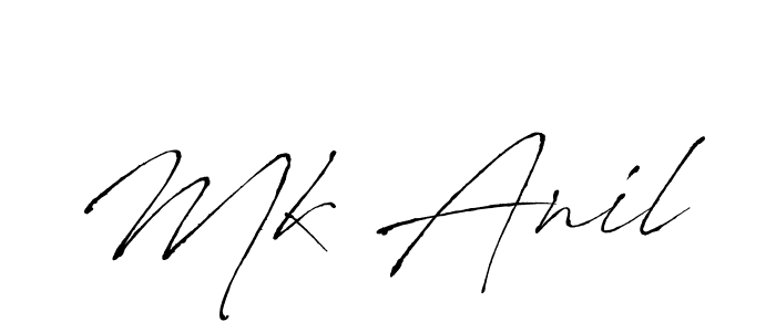 How to make Mk Anil name signature. Use Antro_Vectra style for creating short signs online. This is the latest handwritten sign. Mk Anil signature style 6 images and pictures png