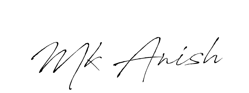 Also You can easily find your signature by using the search form. We will create Mk Anish name handwritten signature images for you free of cost using Antro_Vectra sign style. Mk Anish signature style 6 images and pictures png