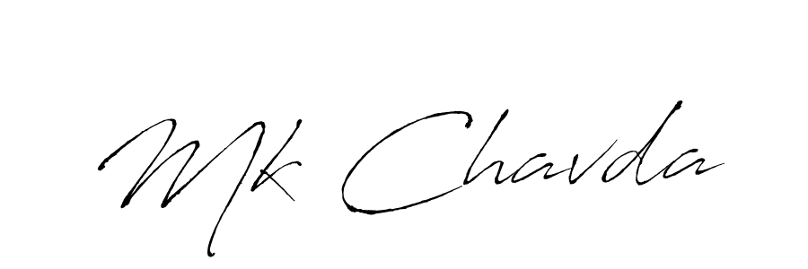 Use a signature maker to create a handwritten signature online. With this signature software, you can design (Antro_Vectra) your own signature for name Mk Chavda. Mk Chavda signature style 6 images and pictures png