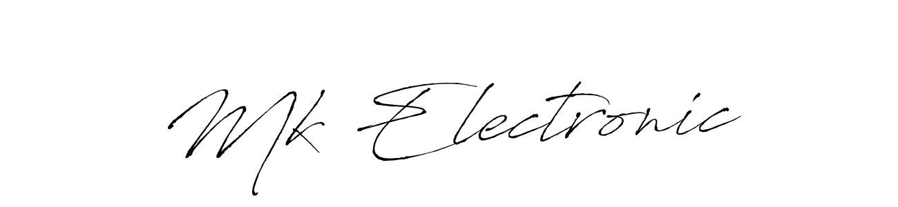 Create a beautiful signature design for name Mk Electronic. With this signature (Antro_Vectra) fonts, you can make a handwritten signature for free. Mk Electronic signature style 6 images and pictures png
