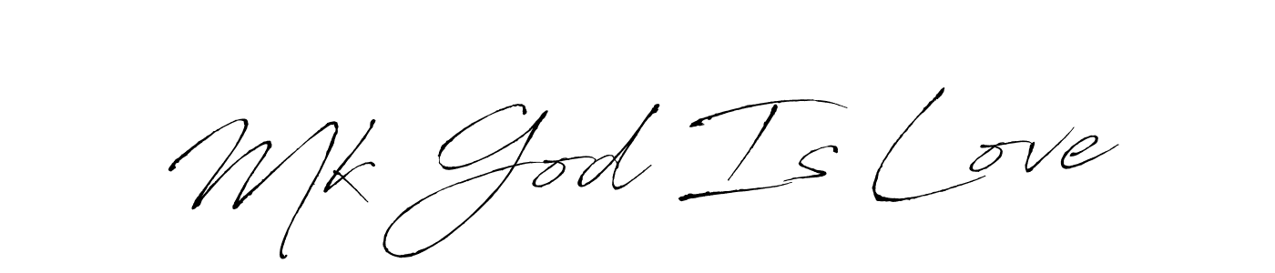 Antro_Vectra is a professional signature style that is perfect for those who want to add a touch of class to their signature. It is also a great choice for those who want to make their signature more unique. Get Mk God Is Love name to fancy signature for free. Mk God Is Love signature style 6 images and pictures png