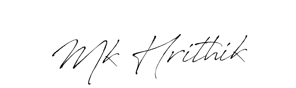 How to make Mk Hrithik name signature. Use Antro_Vectra style for creating short signs online. This is the latest handwritten sign. Mk Hrithik signature style 6 images and pictures png