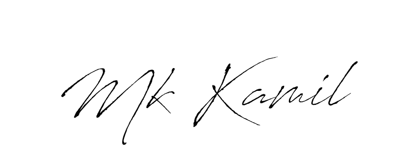 if you are searching for the best signature style for your name Mk Kamil. so please give up your signature search. here we have designed multiple signature styles  using Antro_Vectra. Mk Kamil signature style 6 images and pictures png