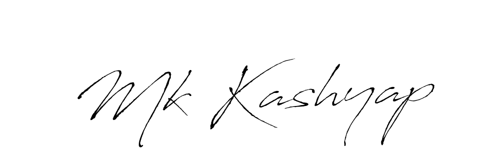 Mk Kashyap stylish signature style. Best Handwritten Sign (Antro_Vectra) for my name. Handwritten Signature Collection Ideas for my name Mk Kashyap. Mk Kashyap signature style 6 images and pictures png