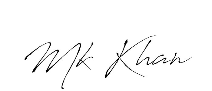 How to make Mk Khan name signature. Use Antro_Vectra style for creating short signs online. This is the latest handwritten sign. Mk Khan signature style 6 images and pictures png