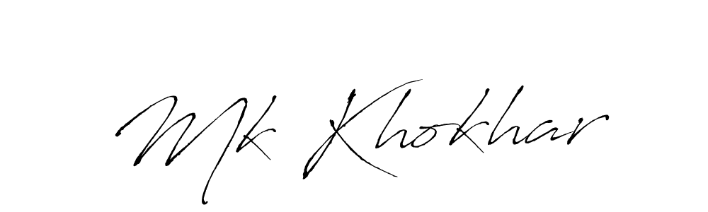 It looks lik you need a new signature style for name Mk Khokhar. Design unique handwritten (Antro_Vectra) signature with our free signature maker in just a few clicks. Mk Khokhar signature style 6 images and pictures png