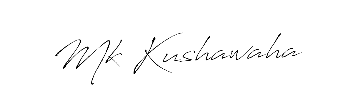 Use a signature maker to create a handwritten signature online. With this signature software, you can design (Antro_Vectra) your own signature for name Mk Kushawaha. Mk Kushawaha signature style 6 images and pictures png