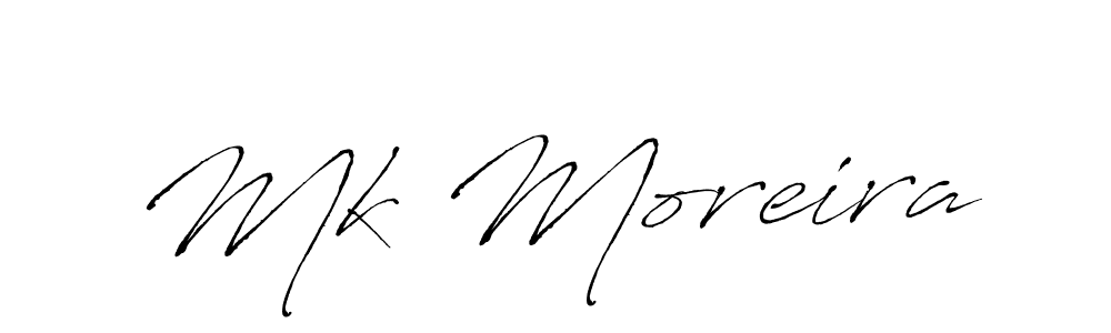 Design your own signature with our free online signature maker. With this signature software, you can create a handwritten (Antro_Vectra) signature for name Mk Moreira. Mk Moreira signature style 6 images and pictures png